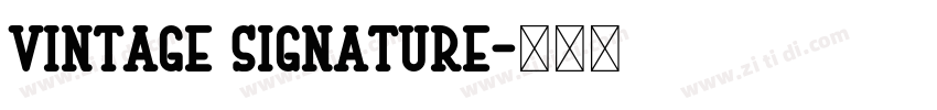 vintage signature字体转换